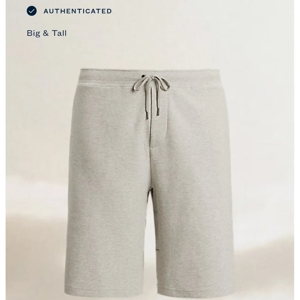Polo Ralph Lauren Gray Heather Fleece Drawstring Shorts Men's Size 4XLT NWT